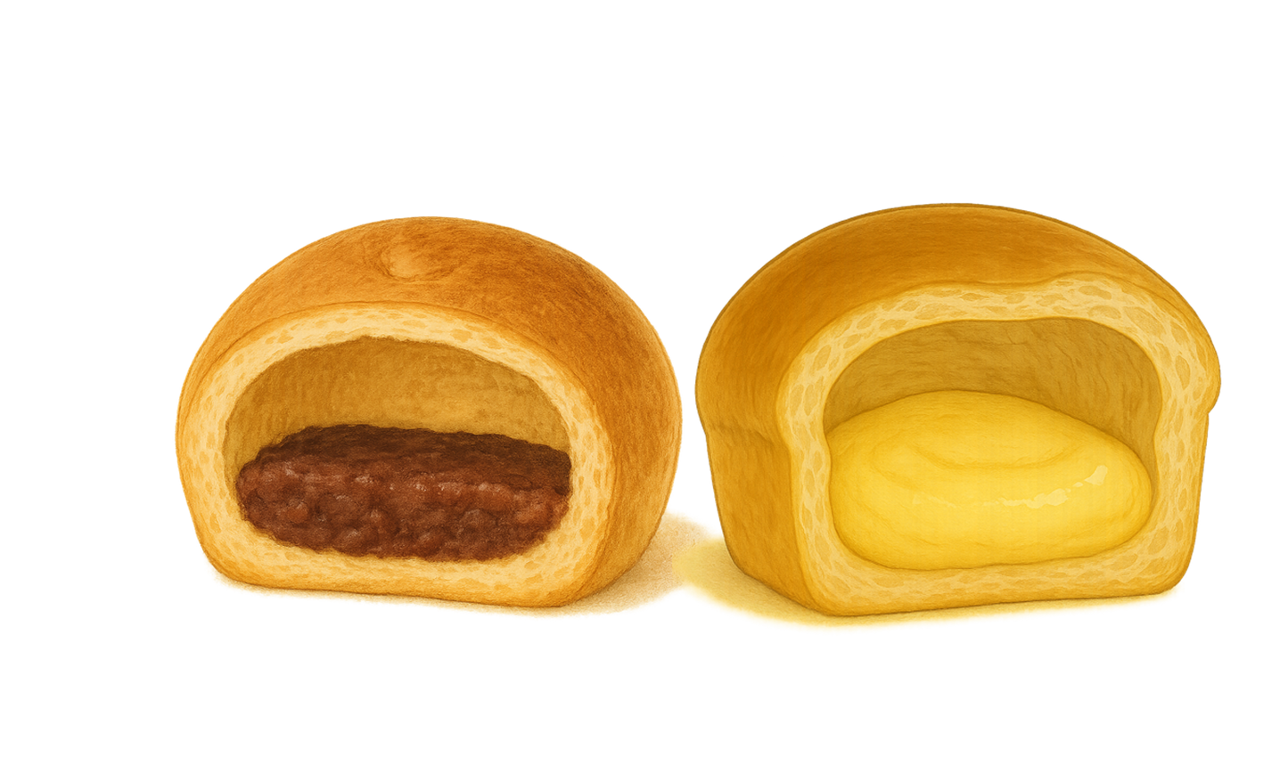 黒みつつぶあん＆濃厚カスタード　アソート８個セット